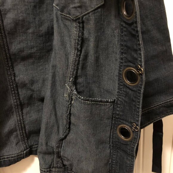 A.M.I. Women's 3X Dark Wash Denim Jacket Grommets 3/4 Sleeve - Picture 9 of 11